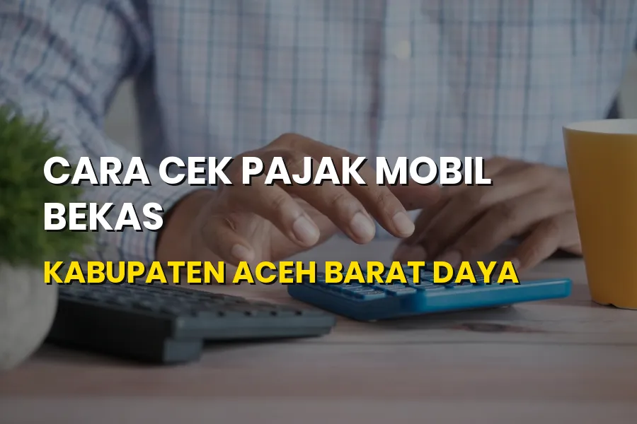 Cara Cek Pajak Mobil Bekas Kabupaten Aceh Barat Daya Aceh